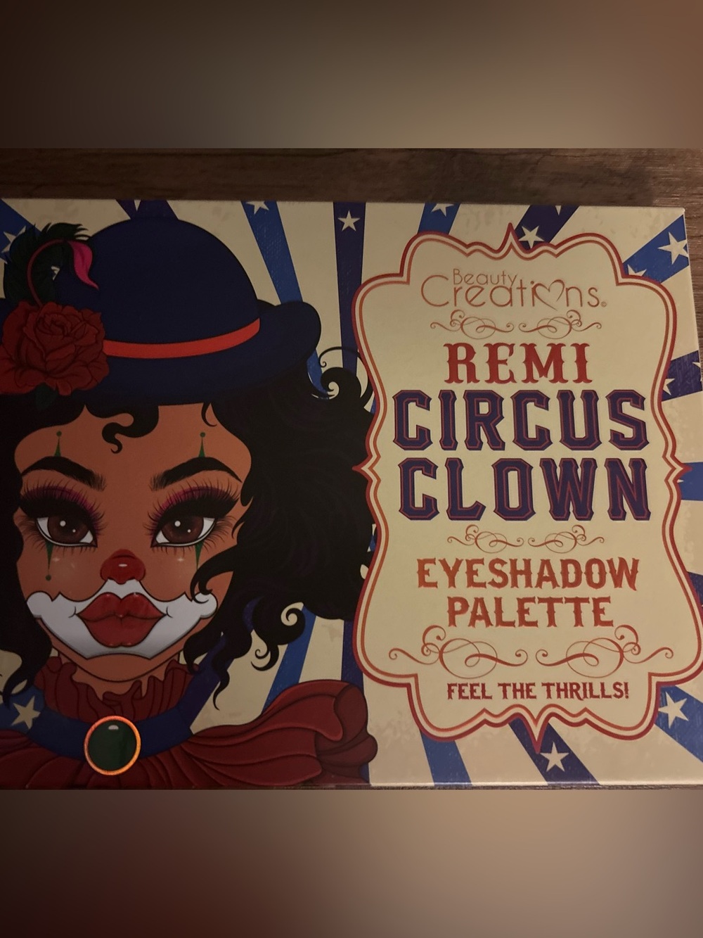 Beauty Creations Remi Circus Clown Eyeshadow Palette - Blue, Red, Cream